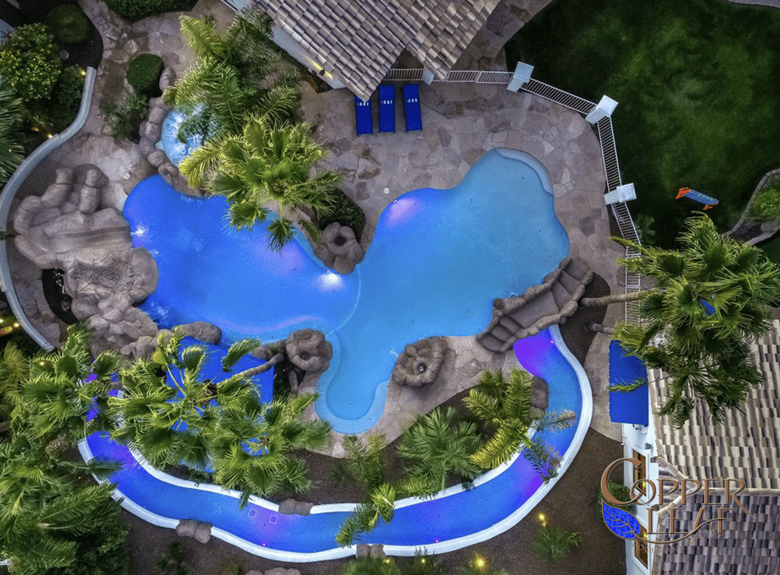 custom luxury pool installation in Phoenix AZ by Copper Leaf Pools
