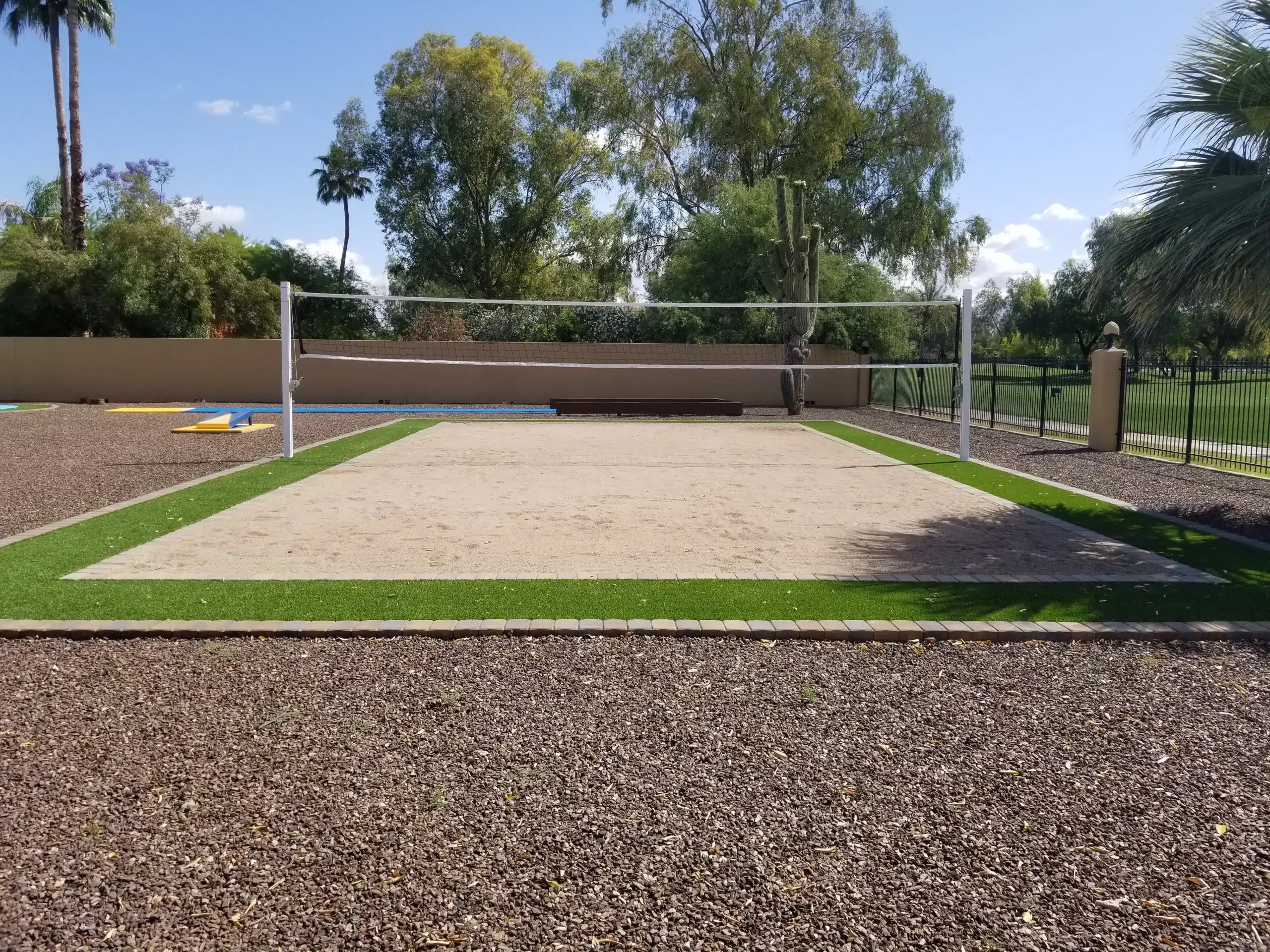 Scottsdale sand volleyball court installation